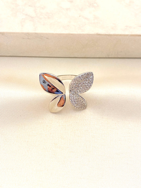 Anillo Mariposa Zirconia XL