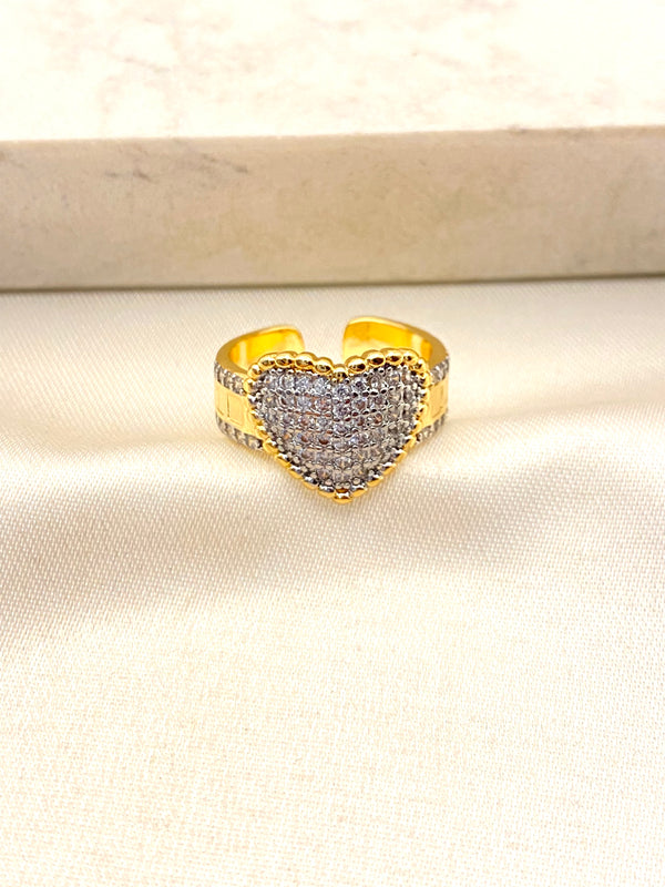 Anillo Corazon Micro Zirconias