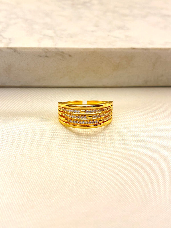 Anillo Lineas Zirconias